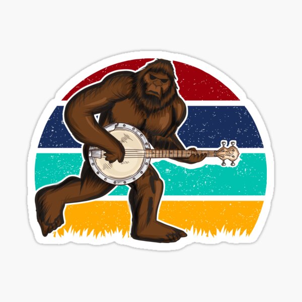 Banjo life Bluegrass Festival Vintage Bigfoot Retro Maglia a Manica