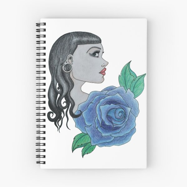 Item preview, blue rose tattoo designed and sold by Lucinda Beckett.