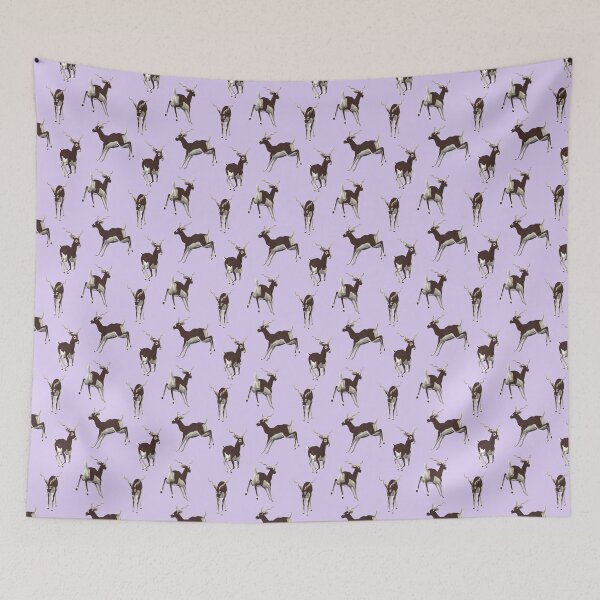 Item preview, 4 Blackbuck Antelope on a lilac background designed and sold by Kay Patterson.