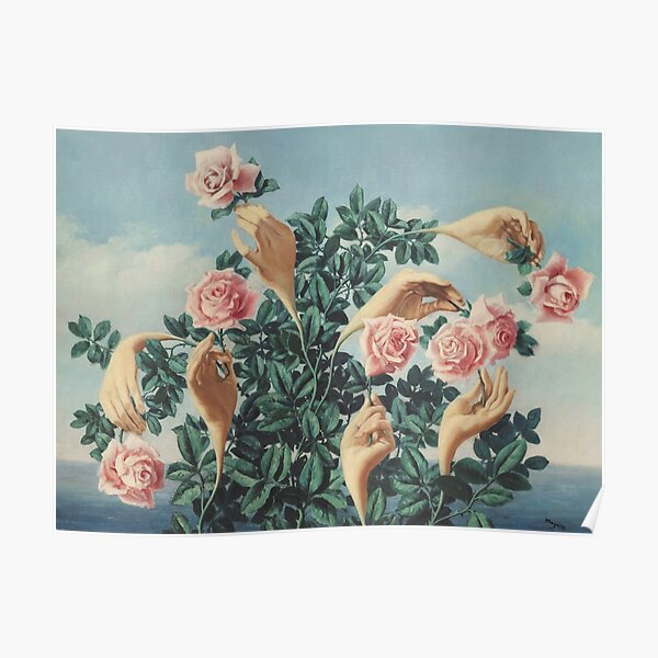 Roses, mains et mer - René Magritte, Rêverie de Monsieur James Poster