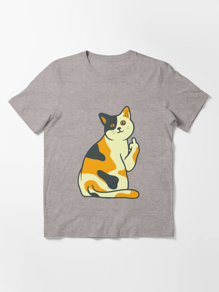 Cat middle finger shirt clearance