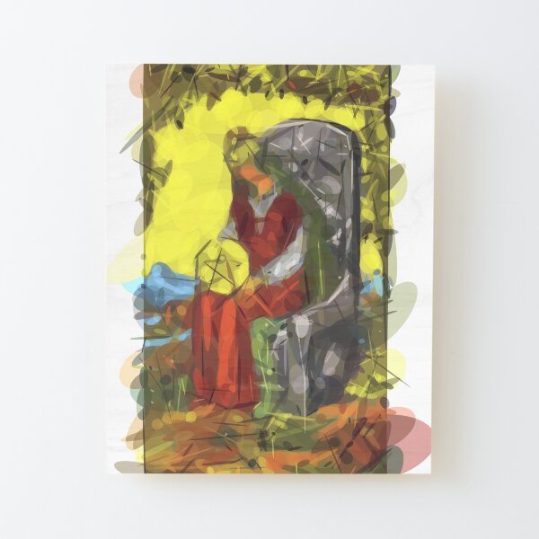 Your Queen Of Pentacles is Within Wood Mounted Print