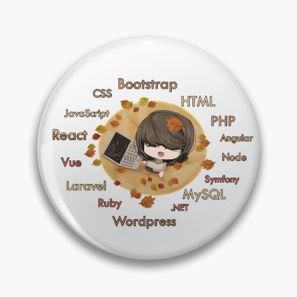 Item preview, Fall web developer white designed and sold by DevdForDevs.