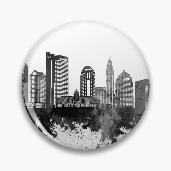 Item preview, columbus skyline bw designed and sold by BekimART2.
