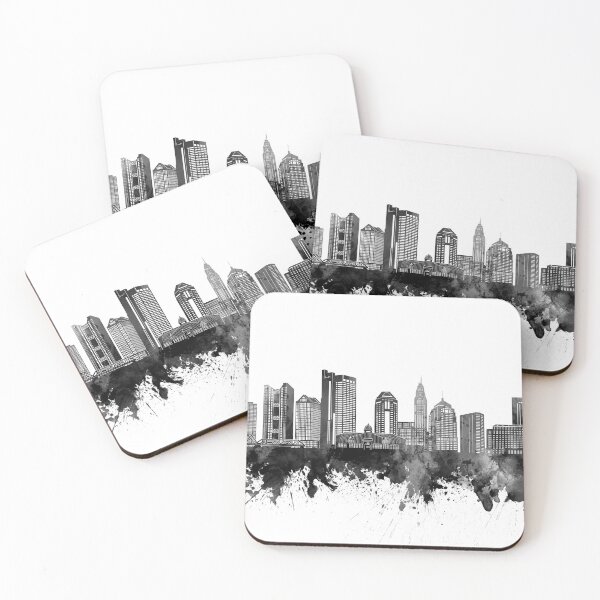 Item preview, columbus skyline bw designed and sold by BekimART2.
