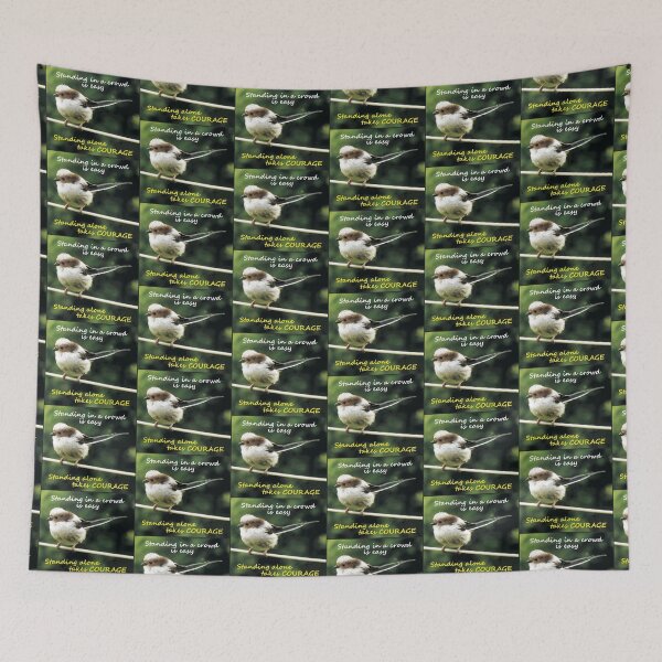 Item preview, Long Tailed Tit Standing Alone Takes Courage designed and sold by BijouArt.