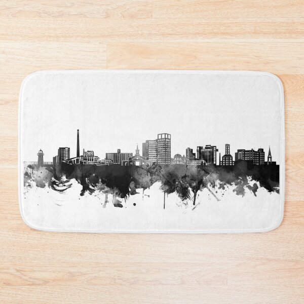 Item preview, bridgeport skyline bw designed and sold by BekimART2.