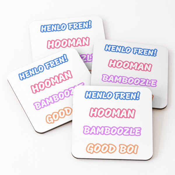 Item preview, Henlo Fren Hooman Bamboozle Good Boi Dog Language Sticker Pack designed and sold by Piztees.