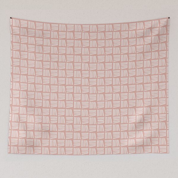Item preview, Dusky pink grid designed and sold by swans-swatches.