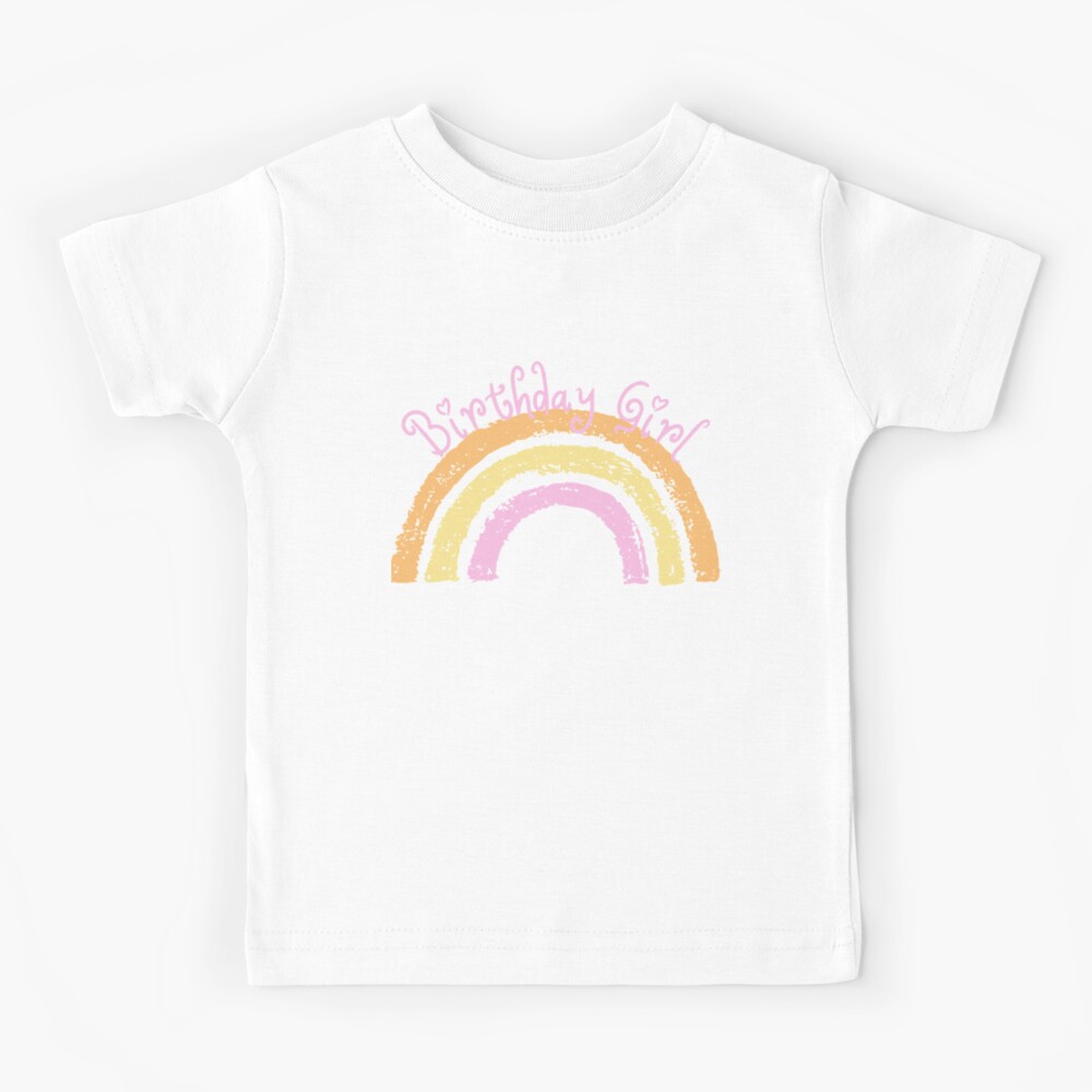 "Birthday Girl Rainbow Design" Kids TShirt by HastyHouse Redbubble