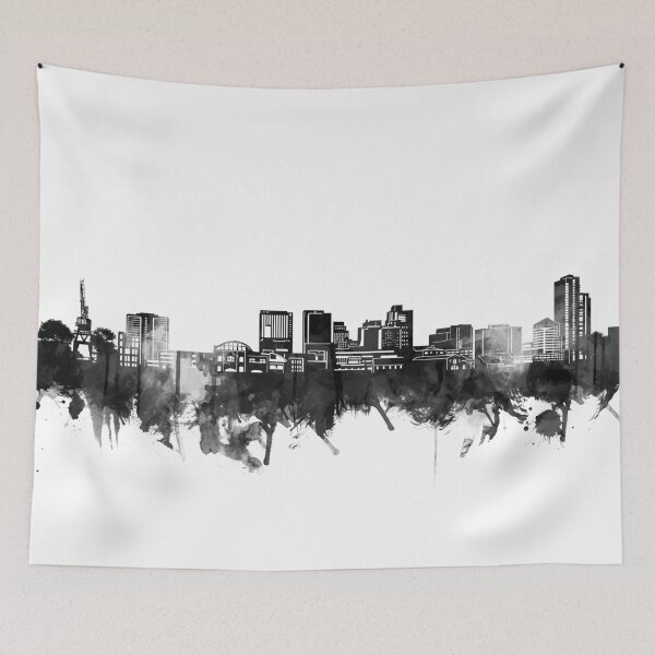 Artikelvorschau, wilmington skyline bw entworfen und verkauft von BekimART2.