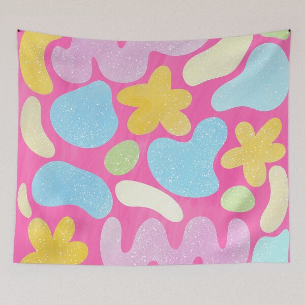 Item preview, Happy Weekend Blobs - Pink Filled designed and sold by Home with Lola.