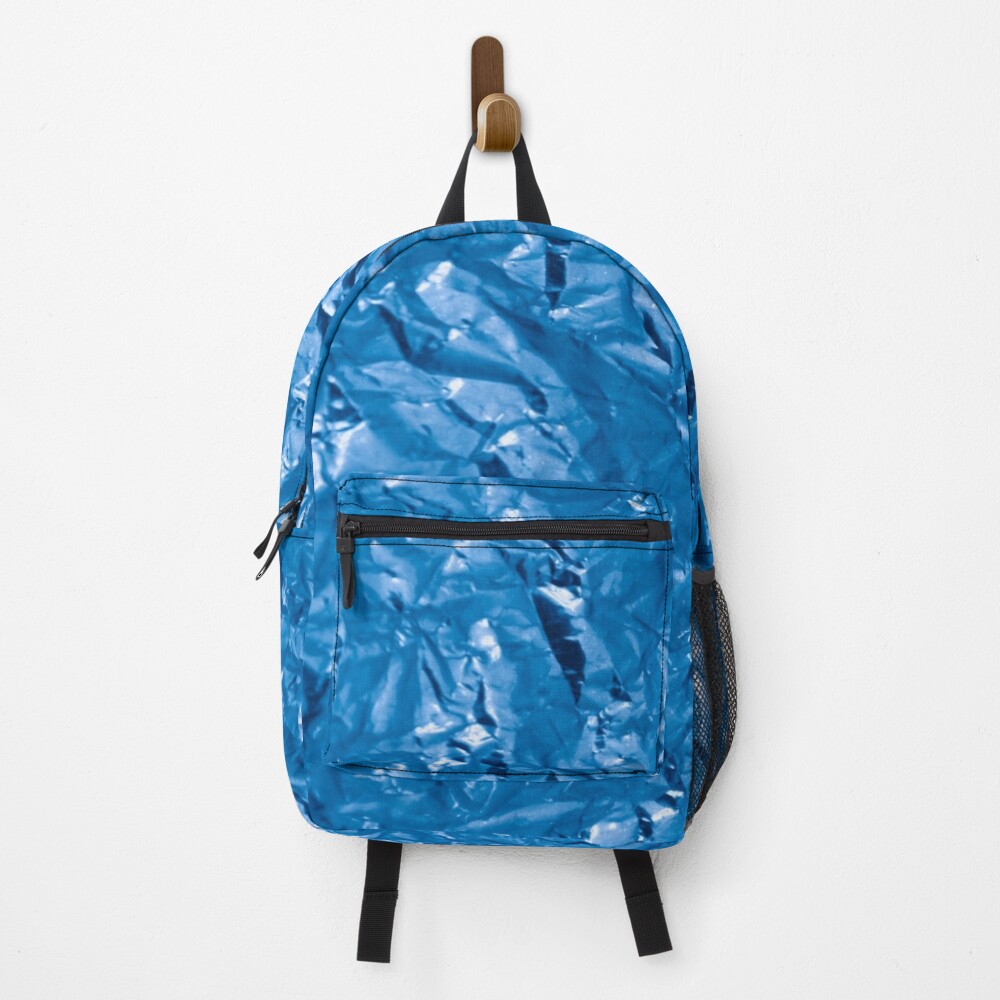 glamour 010 blaue glitzernde Folie Rucksack