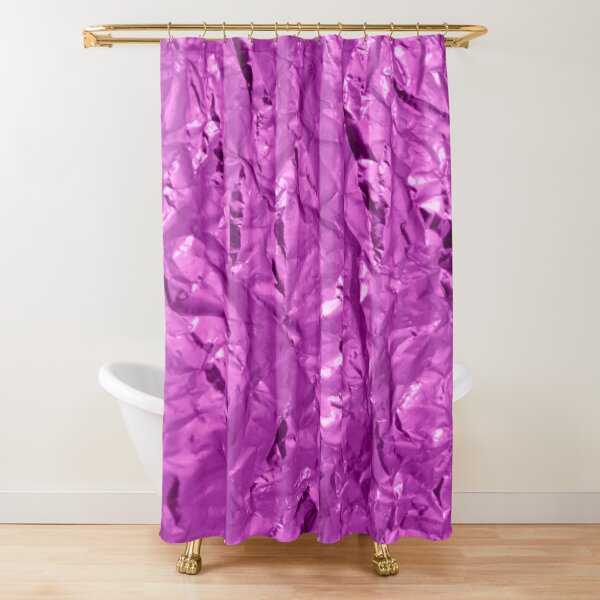 glamour 010 purple glittery foil Shower Curtain