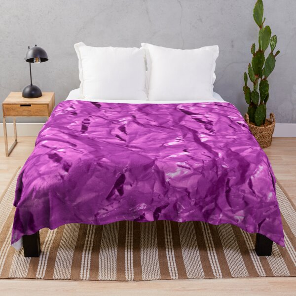 glamour 010 violette glitzernde Folie Fleecedecke