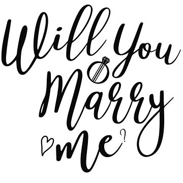 Artwork thumbnail, Will You Marry Me? engagement Wedding by Dollfacedesign