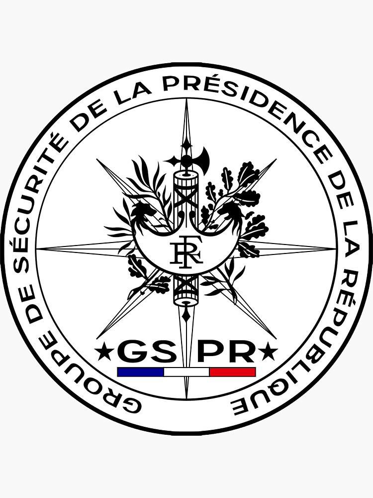 Sticker avec l uvre GSPR GROUPE SECURITE PRESIDENCE DE LA