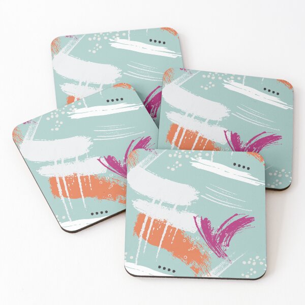 Item preview, Mid century mint abstract print designed and sold by Milatoo.