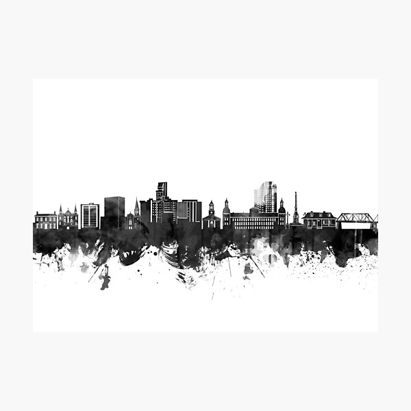 Item preview, augusta ga skyline bw designed and sold by BekimART2.