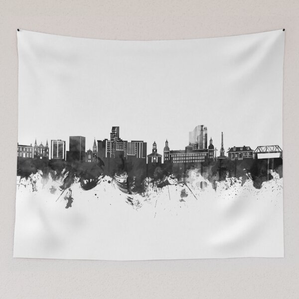 Item preview, augusta ga skyline bw designed and sold by BekimART2.