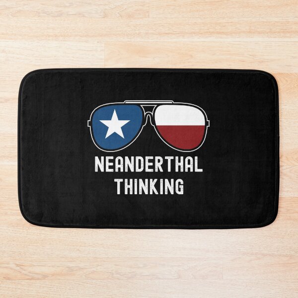 Item preview, Funny Texas American Neanderthal Thinking American Flag Glasses designed and sold by TrendingTees4u.