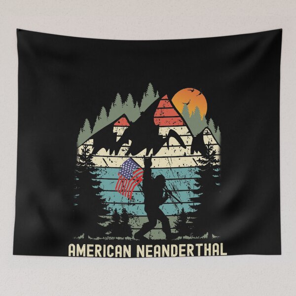 Item preview, Funny American Neanderthal Thinking American Flag designed and sold by TrendingTees4u.