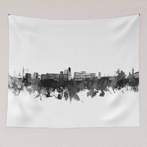 Item preview, columbus ga skyline bw designed and sold by BekimART2.