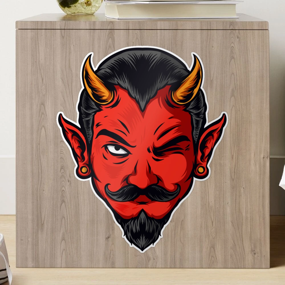Red Devil ( HD Pixel Design )' Sticker | Spreadshirt