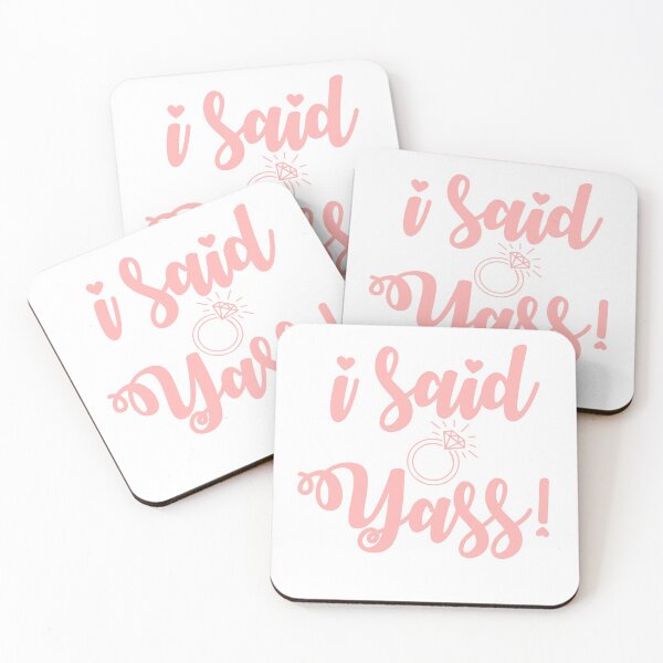 Item preview, I said yass! Engagement Fiancé Bride wedding  designed and sold by Dollfacedesign.