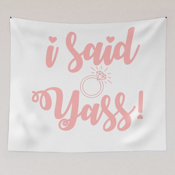Item preview, I said yass! Engagement Fiancé Bride wedding  designed and sold by Dollfacedesign.