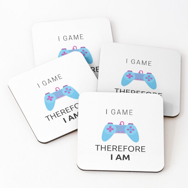 Item preview, I Game Therefore I Am Blue Gamepad designed and sold by LuckyKermit.