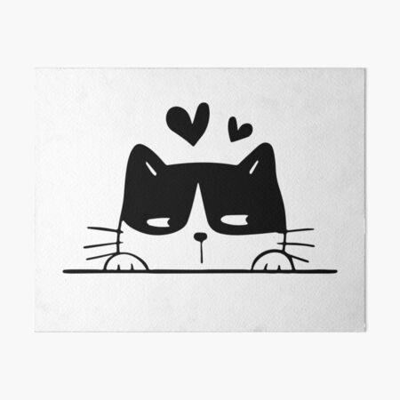 Lindo gato negro Lámina rígida