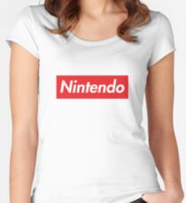 Nintendo "sup" style Women's Fitted Scoop T-Shirt