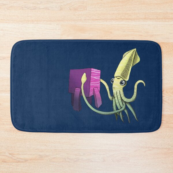 Item preview, Cute Squid with bucket cartoon designed and sold by CecyLL.