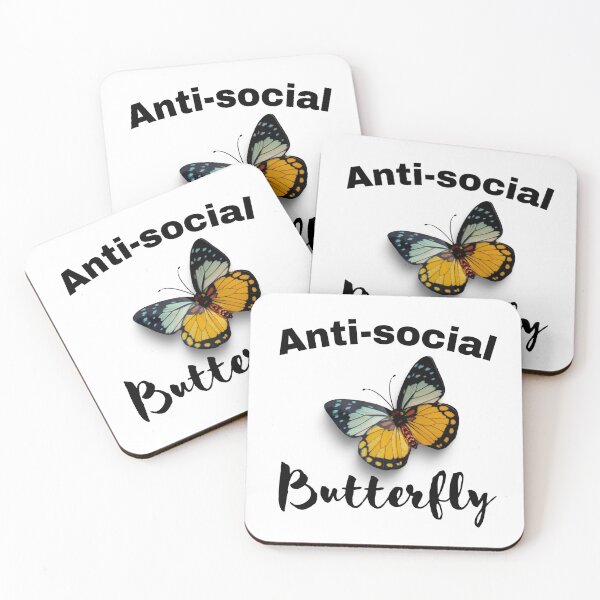 Item preview, Anti-social butterfly designed and sold by Comfy Creations.