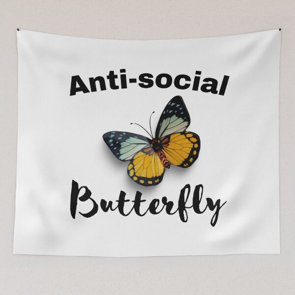 Item preview, Anti-social butterfly designed and sold by Comfy Creations.