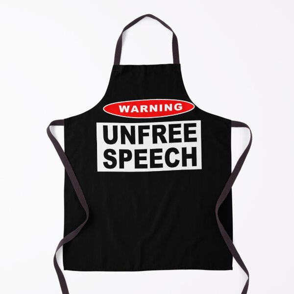 Item preview, WARNING - UNFREE SPEECH designed and sold by sociographix.