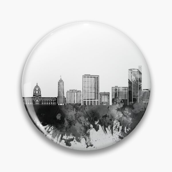 Item preview, fort wayne skyline bw designed and sold by BekimART2.