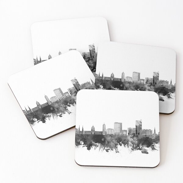 Artikelvorschau, Fort Wayne Skyline bw entworfen und verkauft von BekimART2.