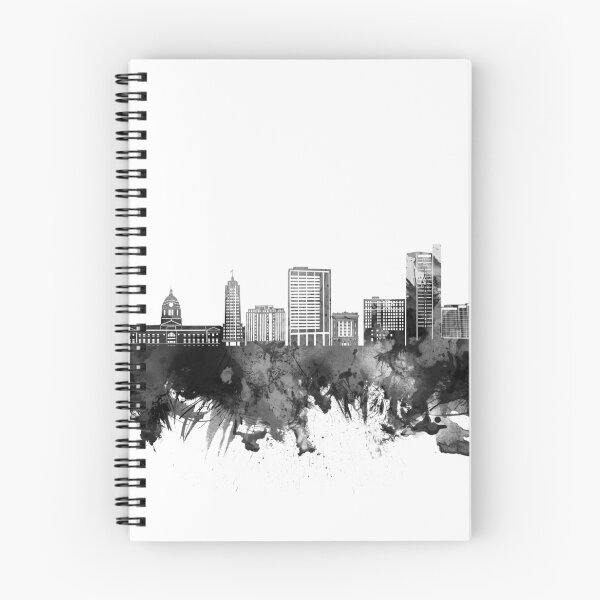 Artikelvorschau, Fort Wayne Skyline bw entworfen und verkauft von BekimART2.