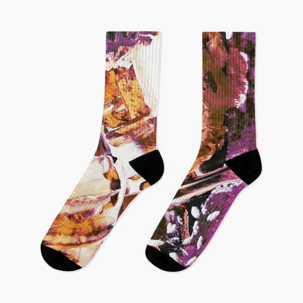 Item preview, Abstract modern abstract orange red purple paint color explosion designed and sold by Joie-et-Poesie.