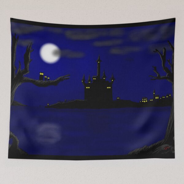 Item preview, Night near the Castle designed and sold by hannachris.