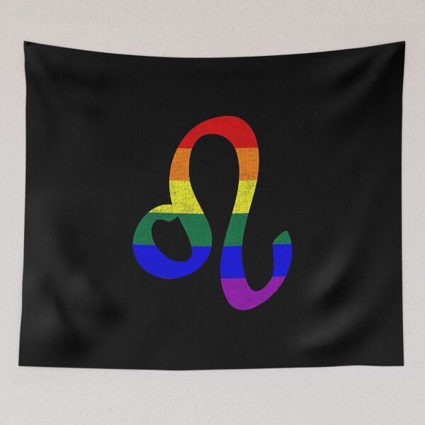 Item preview, LGBT Gay Pride Flag Leo Zodiac Sign designed and sold by Patrick Hiller.