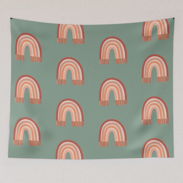 Item preview, Bohemian Aesthetic Rainbow Sedona Sage Background designed and sold by DesignLabMedia.
