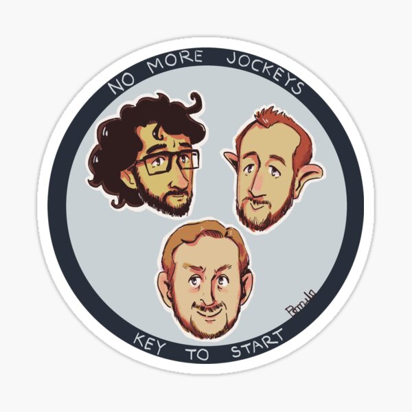 No more jockeys - Mark Watson, Alex Horne, Tim Key Sticker