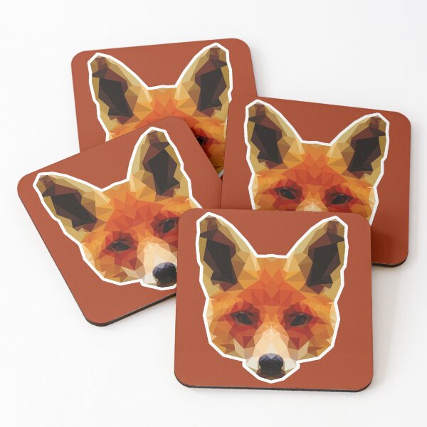 Item preview, Polygonal red fox head designed and sold by Edekad.