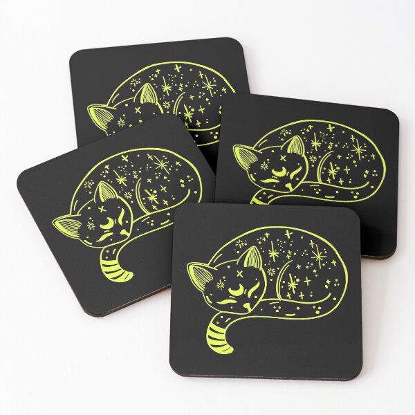 Item preview, Cosmic Cat (Lime-Yellow) designed and sold by JStuartArt.