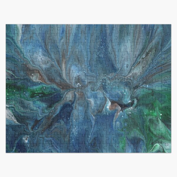 Crosscurrent: ocean river fluid art Jigsaw Puzzle