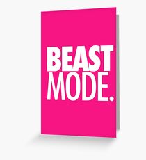 BEAST MODE. - ELECTRIC PINK Greeting Card