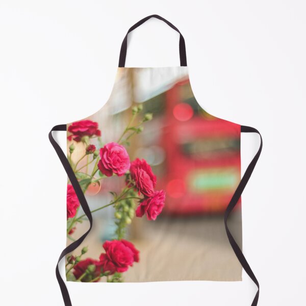 Item preview, Springtime in London - London streets with english red roses and double-decker bus designed and sold by ninasclicks.